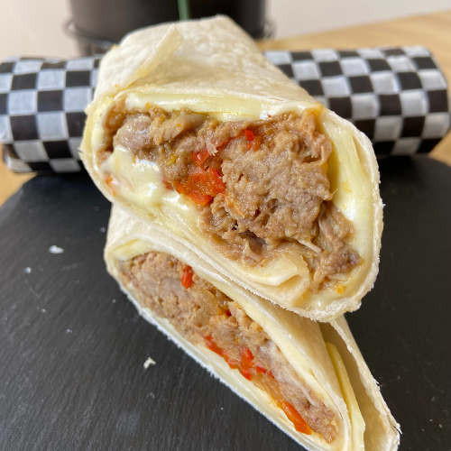 Wrap Carne mechada y queso